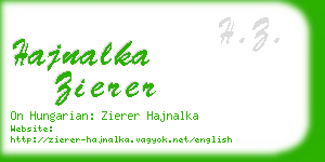 hajnalka zierer business card